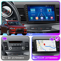 Штатна магнітола Wangi Mitsubishi Lancer X 2007-2010 екран 10" 2/32 Гб 4G Premium Андроїд Мітсубісі, фото 3