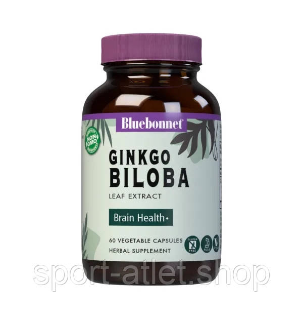 Натуральна добавка Bluebonnet Nutrition Ginkgo Biloba, 60 вегакапсул