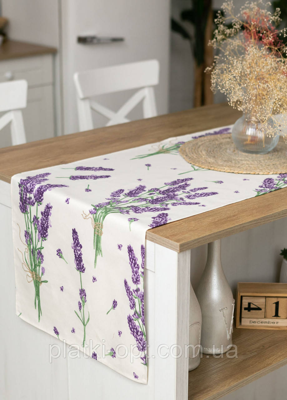 Скатертина-доріжка (раннер) "Лаванда" 180х47см, фото 1