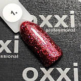 Гель-лак глітерний Oxxi Professional Star Gel 10 мл, No 1 гранатовий червоний, фото 3