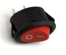Кнопка, Перемикач клавішний KCD1-101-9 овальний ON-OFF 2pin червоний