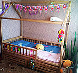 Дитяче ліжечко-будиночок з дерева (з Вільхи/Липи/Ясеня) "Вінні Пух", фото 2