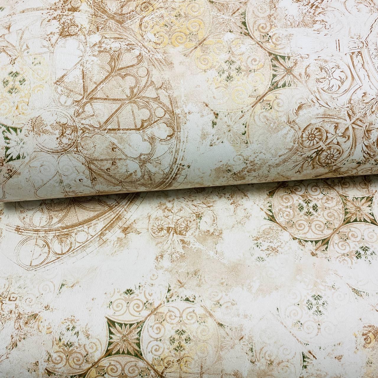 Шпалери на паперовій основі Континент Франческа бежевий дуплекс 0,53 х 10,05м (065), фото 1