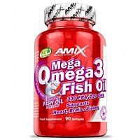Жирні кислоти Amix Mega Omega 3 Fish Oil 1000mg 330mg/220mg 90 софт гель
