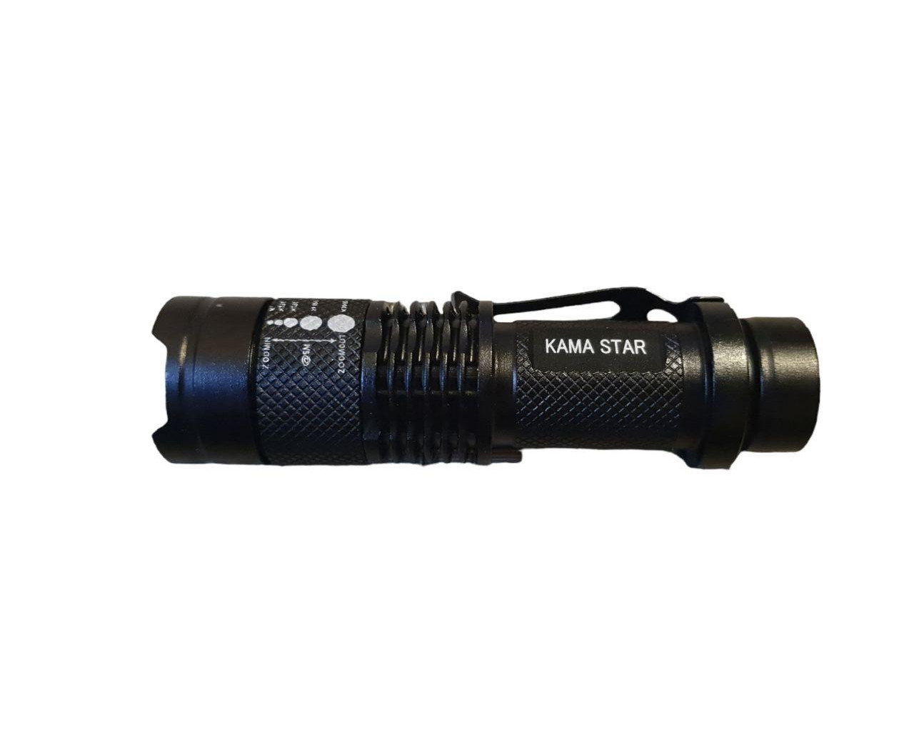 Ліхтар KAMA STAR на акумуляторі із затискачем, колір чорний