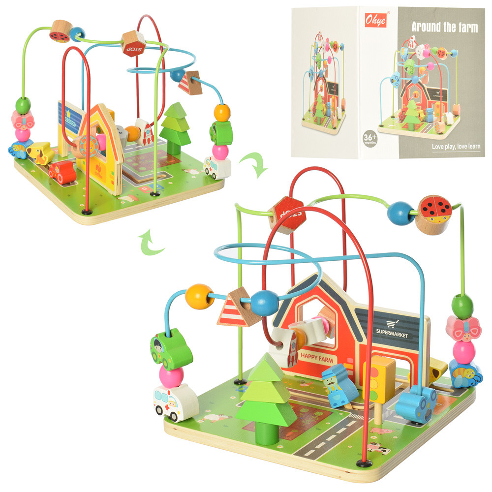 ДЕРІВ'ЯНА ІГРАШКА MD 2053 на дроті, у кор-ку, 23-22-22,5см, фото 1