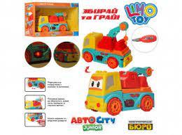 КОНСТРУКТОР З ОТВЕРТКИЙ KB 045 на шурупах, машина25 см, муз, звук, світло, на бат-ку, у кор-ку, 35-27-17см, фото 1