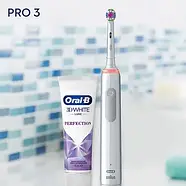 Електрична зубна щітка Braun Oral-B PRO 3 3800 3DWhite + зубна паста в подарунок, фото 4