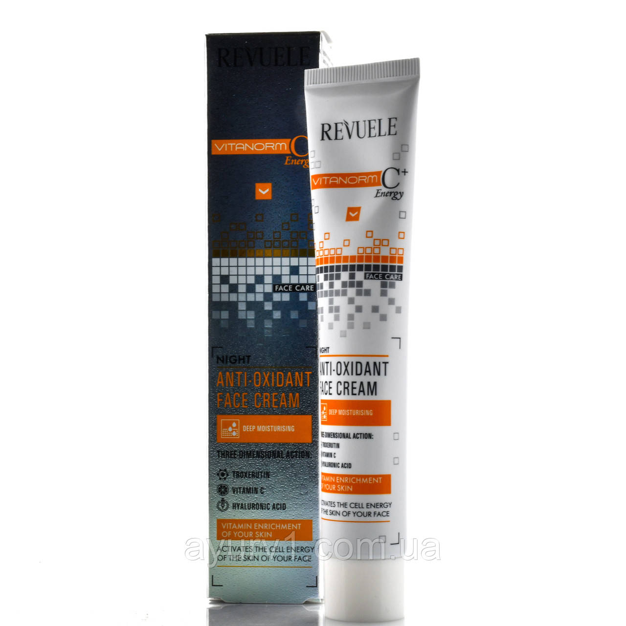 Нічний крем для обличчя з антиоксидантним ефектом, Anti-Oxidant Face Cream, Revuele, 50 ml