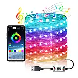 Розумна світлодіодна гірлянда RGB для ялинки та новорічного декору (керування кольору з телефона) 3м 30 LED, фото 4