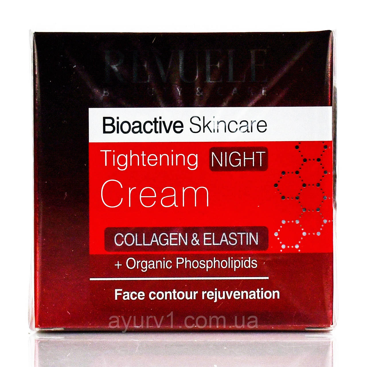 Нічний крем для обличчя з колагеном та еластином, Tightening Night Cream, Revuele, 50 ml
