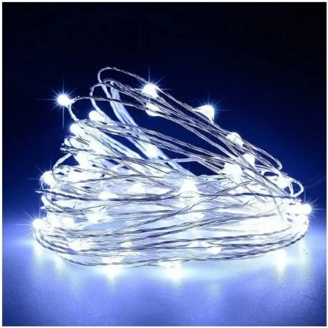 Гірлянда роса 100LED (RD-9025) RGB (контрол.220V) 10м Колір ламп-Білий (100)