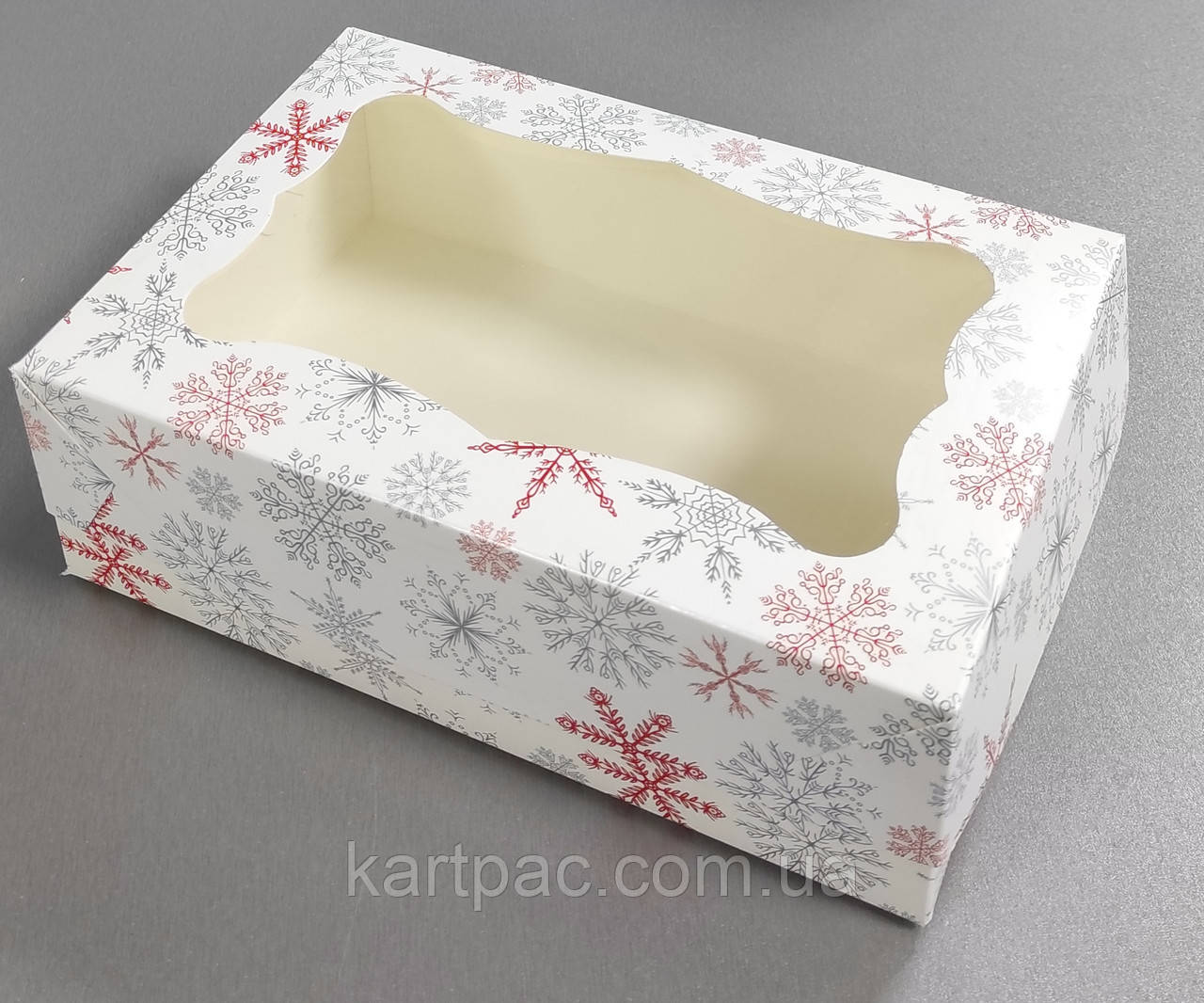 Картонна коробка для капкейків 250*170*80 зима