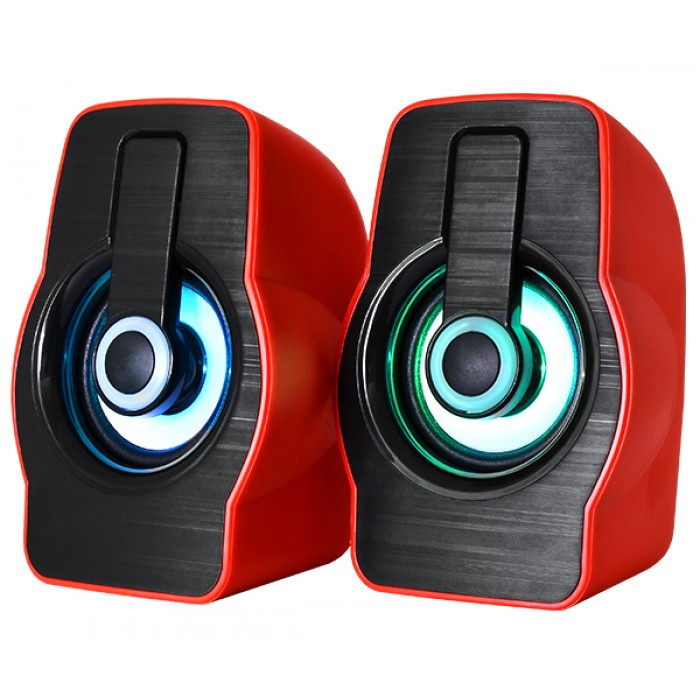 Комп'ютерні колонки акустика 2.0 USB FnT FT-185 Червоні