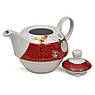 Заварник для чаю з чашкою з порцеляни в червоному кольорі Alleluia Brandani, фото 6
