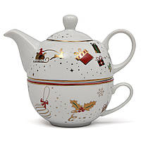 Заварник для чаю з чашкою з порцеляни в білому кольорі Alleluia Brandani