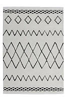 Длинноворсный ковер Kayoom с этническим узором черно-белый 160x230 см. 168293