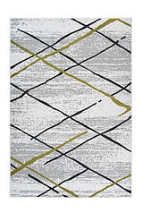Сучасний килим із низьким ворсом Kayoom біло-сірий 200x290 см. 168358
