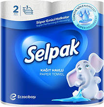 Рушник паперовий Selpak 2 рулони тришаровий