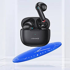 Навушники вкладиші безпровідні з мікрофоном USAMS NX10 TWS Bluetooth в кейсі Чорний (BHUNX01), фото 6