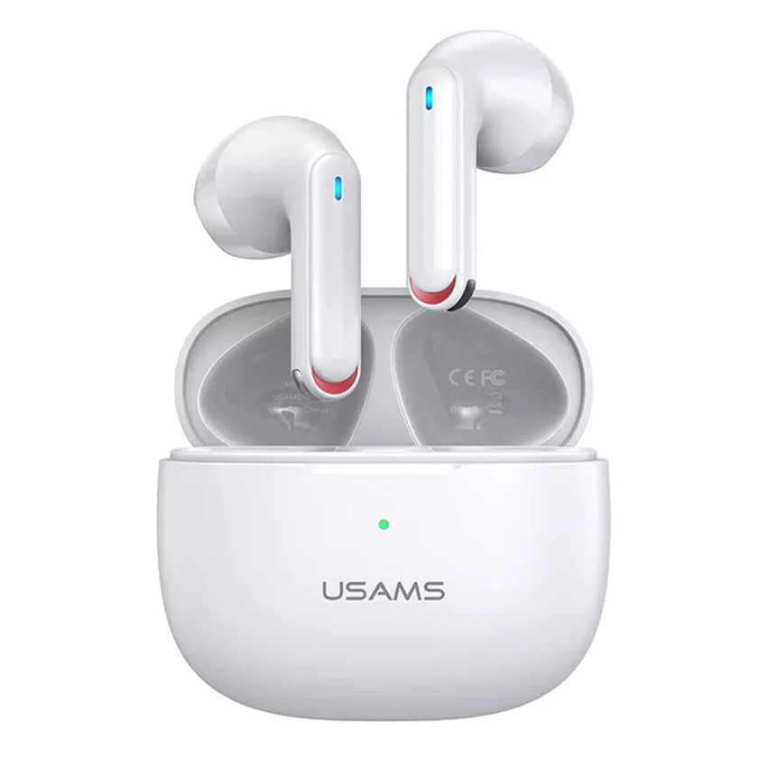 Навушники вкладиші безпровідні з мікрофоном USAMS NX10 TWS Bluetooth в кейсі Білий (BHUNX02)