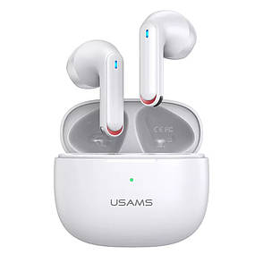 Навушники вкладиші безпровідні з мікрофоном USAMS NX10 TWS Bluetooth в кейсі Білий (BHUNX02), фото 1