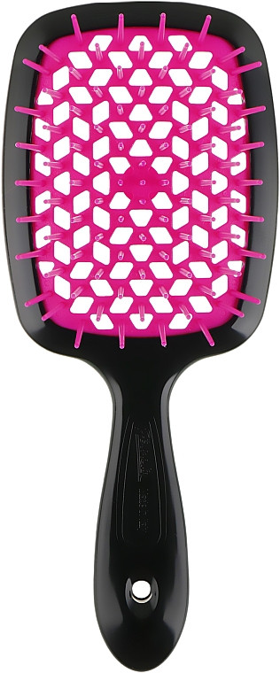 Щітка для волосся Janeke Superbrush Чорно-рожева