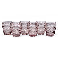 Набор стеклянных стаканов для воды в розовом цвете Ibiza Maison, 6 шт.