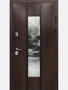 Двері вуличні, модель Thermo Steel Standart 22-22, 2 замки, полуторні, склопакет, фото 1