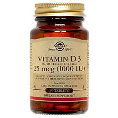 Вітамін D3 Solgar Vitamin D3 1000 IU 90 tabl