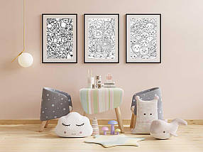 Величезні розмальовки, розмальовки великого розміру, оригінальні розмальовки, фото 3