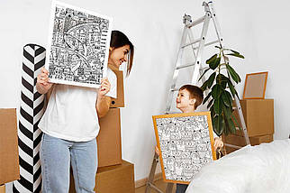 Величезні розмальовки, розмальовки великого розміру, оригінальні розмальовки, фото 5