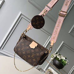 Жіноча сумка 3в1 Louis Vuitton Multi Pochette Rose