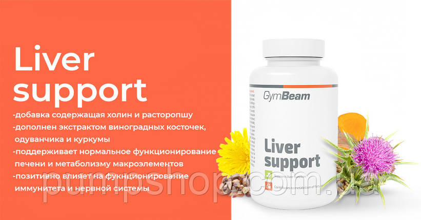 Для підтримки та відновлення печінки GymBeam Liver Support 90 капс., фото 2