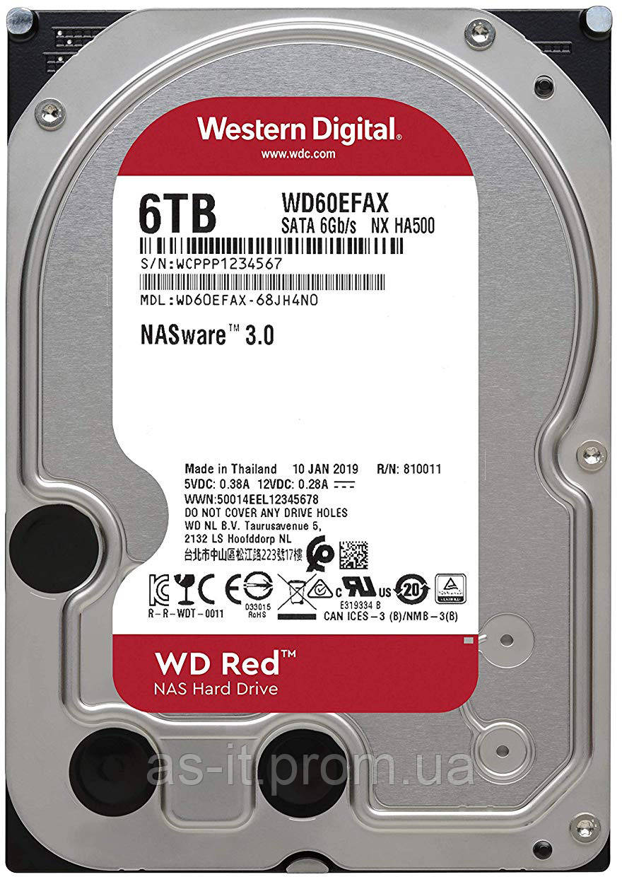 БУ Жесткий Диск 6 ТБ Western Digital (3.5", 5400 Об/мин, 256 МВ ...