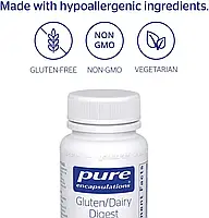 Pure Encapsulations Gluten-Dairy Digest/ Ферменти для глютену та молока 60 кап. BX136, фото 4