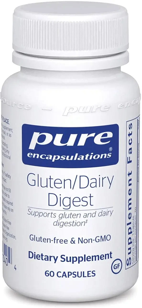 Pure Encapsulations Gluten-Dairy Digest/ Ферменти для глютену та молока 60 кап. BX136, фото 1