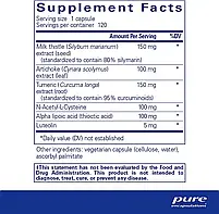 Pure Encapsulations LVR Formula / Антиоксидантна підтримка для здоров'я клітин печінки 120 капсул BX601, фото 2