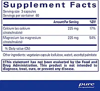 Pure Encapsulations Calcium Magnesium (Citrate/Malate) / Кальцій магній цитрат малат 180 капс BX234, фото 3