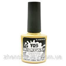 YO!Nails Base RubberOid Milkyway WHITE — каучукова база для гель-лаку (біла), 8 мл, фото 1