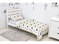 Ліжко односпальне дерев'яне Еко 90-200 см (біле)