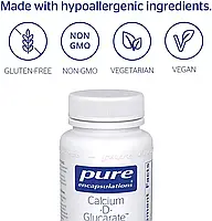 Кальцій-D-глюкарат, Calcium-D-Glucarate, Pure Encapsulations, 60 капсул BX131, фото 3