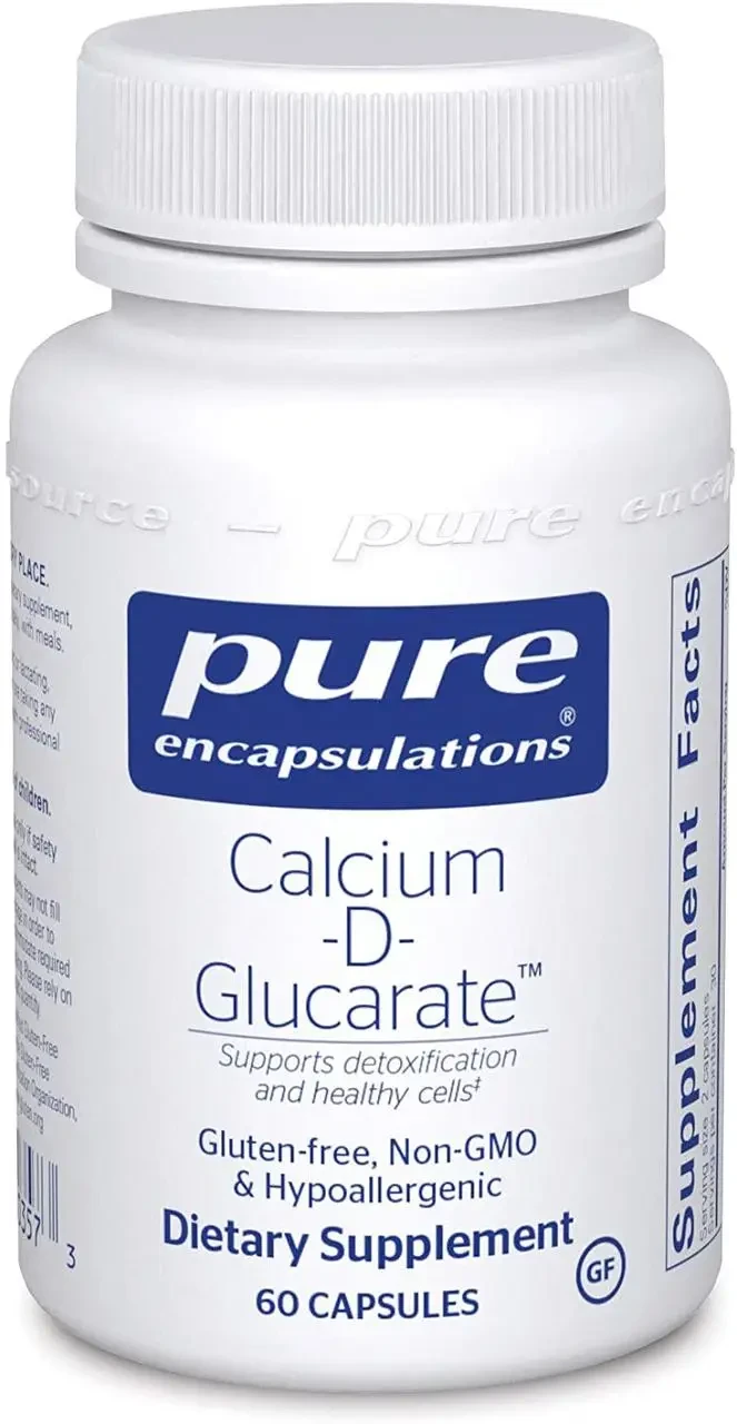 Кальцій-D-глюкарат, Calcium-D-Glucarate, Pure Encapsulations, 60 капсул BX131