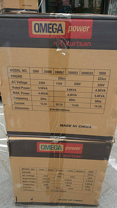 Генератор бензиновий Omega power 3500 4 квт
Наявність, фото 2