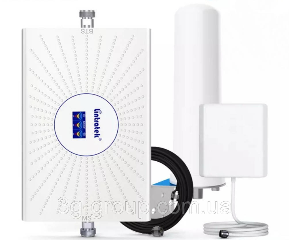 4G/3G/GSM репітер Lintratek AA23-GDW 900/1800/2100 МГц (комплект 12x9 дБ)