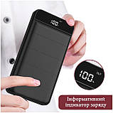 Потужний повербанк 50000 мАч із швидкою зарядкою та LED-дисплеєм, портативний зарядний пристрій зовнішній акумулятор для телефону, фото 3