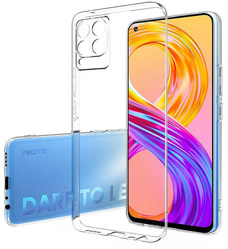 Прозрачный Чехол MultiCam Realme 8 Pro (ультратонкий силиконовый ...