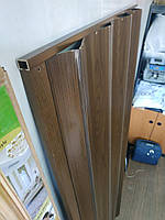 Ширма гармошка №4 Дуб темный 820х2030х0,6 мм дверь раздвижная межкомнатная пластиковая глухая
