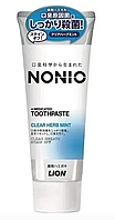 Зубная паста комплексного действия травяная мята LION Nonio Medicated Toothpaste Clear Herb Mint, 130g