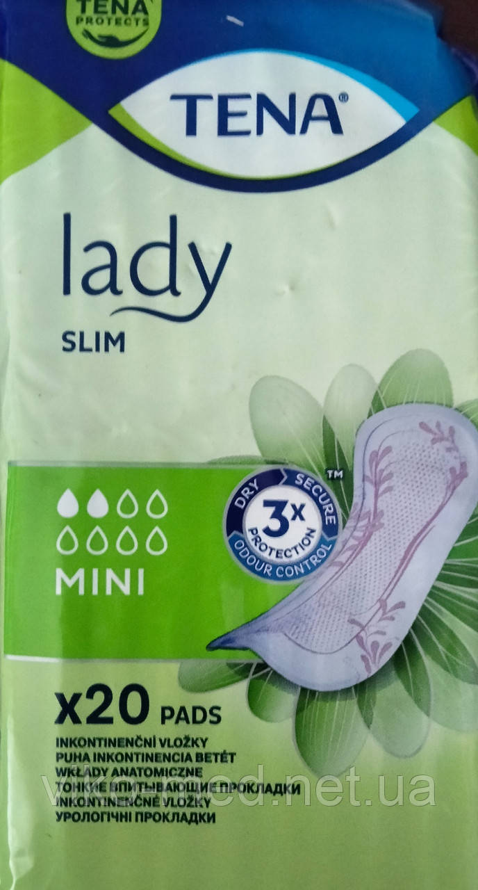 Урологические прокладки Tena Lady Slim Mini, 20 шт. (Тена): продажа ...